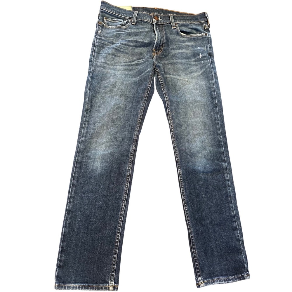 Hollister California Mens Straight Leg Jeans Blue Wash 32x30 0799